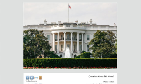 Someone created a listing for the White House using only emojis