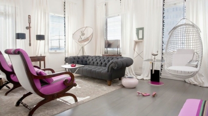 Triarch Uses Lipstick Hues and Gallery Walls to Meld Two Downtown Apartments