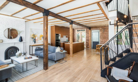 $4M 19th century brick townhouse in Williamsburg masquerades as a loft