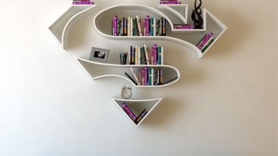 Superhero bookshelves transform your living room into a secret urban lair