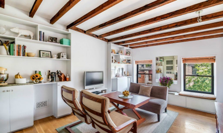 $500K Park Slope brownstone co-op has a roof deck and a kitchen that hides when you’re not using it