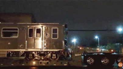 Video: The first of 300 new R179 subway cars has (finally) arrived at the MTA’s 207th Street yard