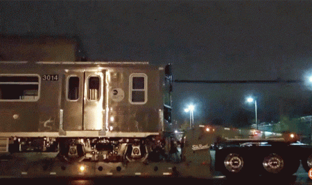 Video: The first of 300 new R179 subway cars has (finally) arrived at the MTA’s 207th Street yard
